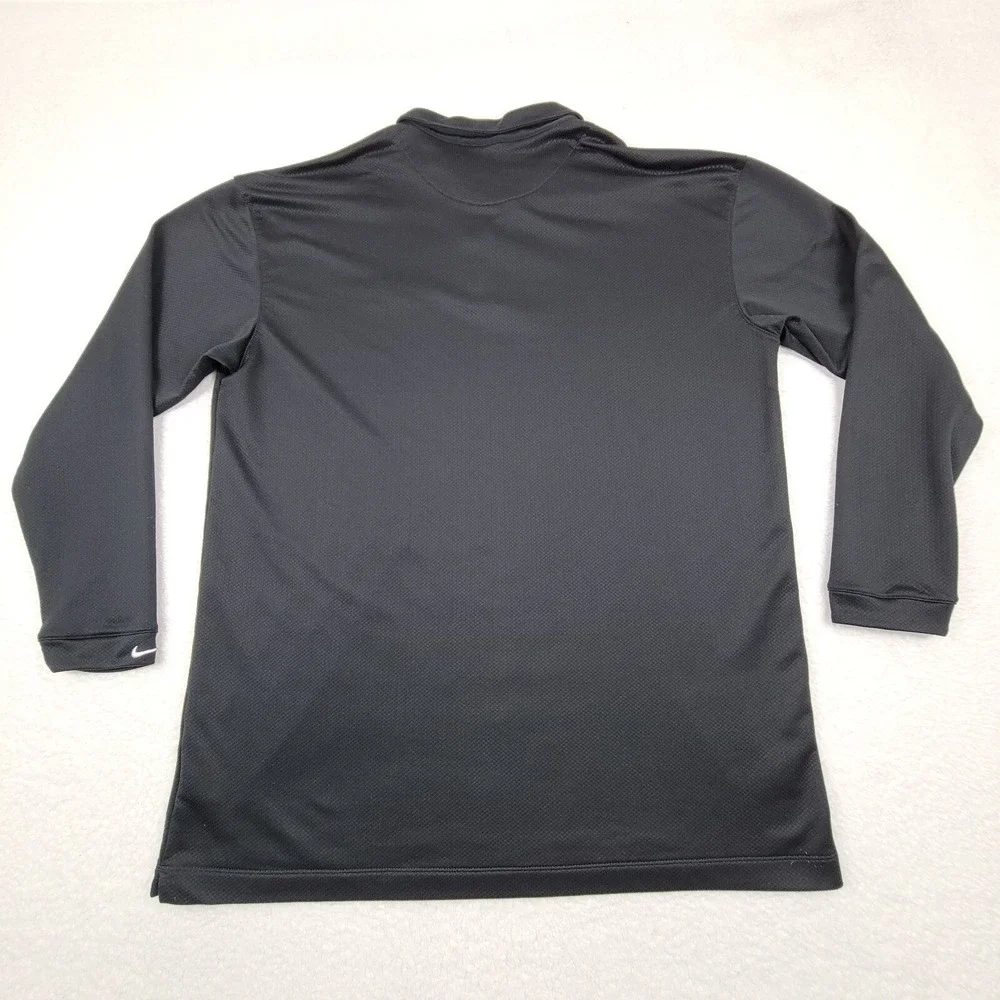 Nike Golf Sphere Dry Pebble Beach Polo Mens XXL Black Long‎ Sleeve READ